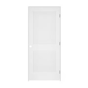 Codel Doors 28" x 80" x 1-3/8" Primed 2-Panel Interior Flat Panel Door with Ovolo Bead 7-1/4" LH Prehung Door 2468pri8082LH26D714